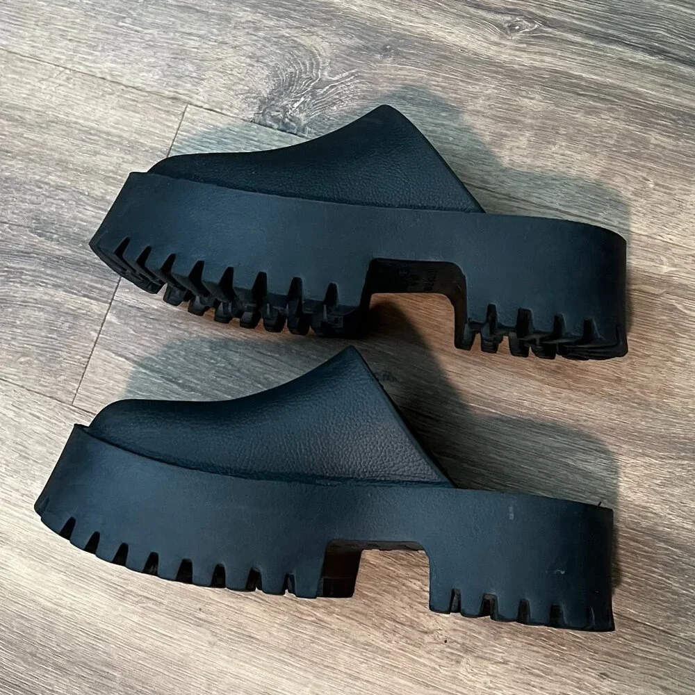 Jeffrey Campbell Black Chunky Platform Clogs - Picture 6 of 11